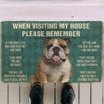 Bulldog Dogs House Rules Doormat DHC04064340 - 1
