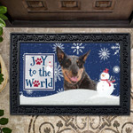 Christmas Snowflakes Australian Cattle Dog Doormat DHC04063097 - 1
