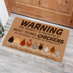 Chicken Warning DD1609220CL Doormat - 1