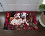 Christmas Dalmatian Puppy DN18100039D Doormat - 1