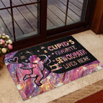 Cupids Favorite Sewciopath Lives Here Sewing Doormat DHC05061725 - 1