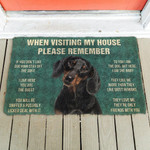 Dachshunds Dogs House Rules Doormat DHC04062344 - 1
