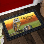 Fall Owl On Fence Doormat DHC04063388 - 1