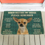 Chihuahua Dogs House Rules Personalized Doormat DHC04064288 - 1