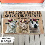 Check The Sheep Pasture Personalized Doormat DHC04062776 - 1