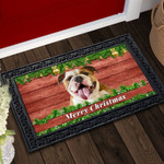 Christmas Barnwood English Bulldog Doormat DHC04063485 - 1