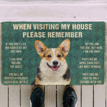 Corgi Dogs House Rules Doormat DHC04062354 - 1