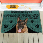French Bulldog We Know Youre Here Personalized Doormat DHC04062064 - 1