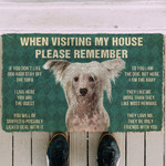 Chinese Crestedogs House Rules Personalized Doormat DHC04064300 - 1