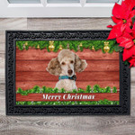 Christmas Barnwood Miniature Poodle Doormat DHC04064008 - 1
