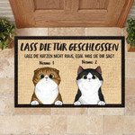 Lassen Sie Die Katzen Nicht Raus German Funny Personalized Cat Doormat DHC04061746 - 1
