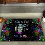Stay Out Of My Bubble Skull Doormat - 1