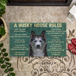 House Rules Husky Dog Doormat DHC04062788 - 1