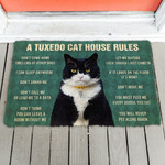 House Rules Tuxedo Cat Doormat DHC04062039 - 1
