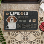 Life Is Better With A Beagle Doormat DHC04062735 - 1