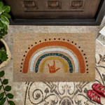 Hello fall Coir pattern print Doormat - 1