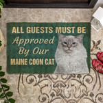 Must Be Approved By Our Maine Coon Cat Doormat DHC04062826 - 1