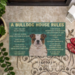 House Rules Bulldog Dog Doormat DHC04062771 - 1