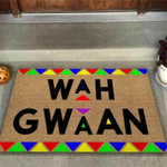 Wah Gwaan African American Coir Pattern Print Doormat - 1