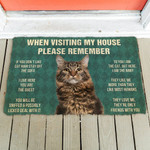 Maine Coon Cat House Rules Doormat DHC04064321 - 1