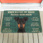 Manchester Terrier Dogs House Rules Doormat DHC04062905 - 1