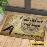 Love Guitar Music Personalized Doormat DHC070679 - 1