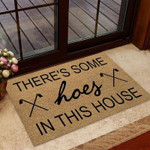 Theres Some Hoes In This House Gardening Coir Pattern Print Doormat - 1
