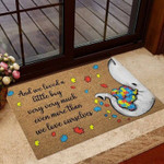 And We Love A Little Boy Autism Awareness Coir Pattern Print Doormat - 1