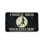 A magical home witch lives here Doormat  Personalized Welcome Coir Door Mats - 1