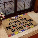 Check Your Mana Video Game Coir Pattern Print Doormat - 1
