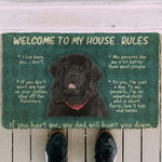 Newfoundland Welcome To My House Rules Doormat DHC04062677 - 1