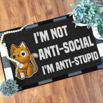 I am not anti-social i am anti-stupid Doormat - 1