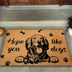 Hope You Like Dog Golden Retriever Coir Pattern Print Doormat - 1
