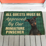 Must Be Approved By Our Miniature Pinscher Doormat DHC04062166 - 1