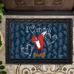 I Love Snow Fox Doormat DHC04063470 - 1