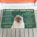 House Rules Siamese Cat Doormat DHC04062790 - 1