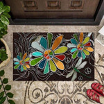 Hippie Soul Hippie Leather Pattern Print Doormat - 1