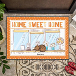 Home Sweet Home Orange Personalized Doormat DHC05061533 - 1