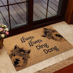 Llama Llama Ding Dong Llama Coir Pattern Print Doormat - 1