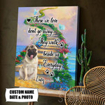 Those We Love Don't Go Away They Walk Beside Us Everday Pet Memorial Gift Wall Art Vertical Poster Canvas