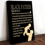 Black Father Definition Wall Art Vertical Poster Canvas