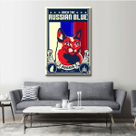 Obey The Russian Blue Wall Art Vertical Poster Canvas