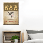 Husky Guard Dog In Training Wall Art Vertical Poster Canvas