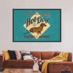 Dachshund In A Hotdog Wall Art Horizontal Poster Canvas