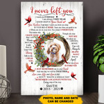 I Never Left You Personalized Pet Memorial Gift Wall Art Vertical Poster Canvas