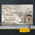 Heaven In Our Home Personalized Pet Memorial Gift Wall Art Horizontal Poster Canvas