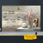 My Mind Still Talks To You And My Heart Still Looks For You But My Soul Knows You Are At Peace Personalized Pet Memorial Gift Wall Art Horizontal Poster Canvas
