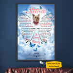 Yorkshire Terrier I Never Left You Butterfly Wings Shape Personalized Pet Memorial Gift Wall Art Vertical Poster Canvas