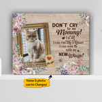 Exotic Shorthair Don't Cry For Me, I'm Ok, I Can Run Like A Kitten ! I Can Even Fly With My New Wings! Pet Memorial Personalized Wall Art Horizontal Poster Canvas