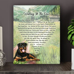 Rottweiler WATD Heart Shape Dog Memorial Gift Wall Art Vertical Poster Canvas